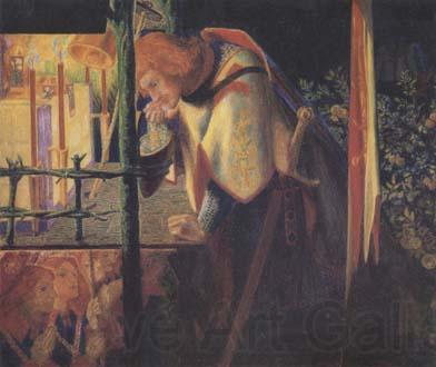 Dante Gabriel Rossetti Sir Galahad at the Ruined Chapel (mk28) Spain oil painting art
